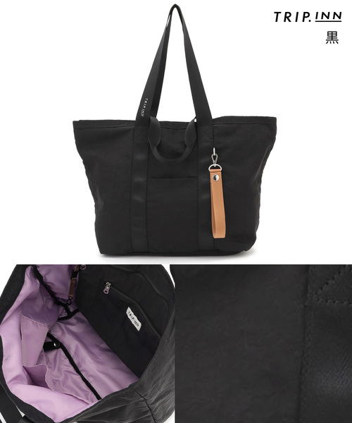 cross marche(クロスマルシェ)の「【TRIP.INN】2WAY 目隠しポケット付ビッグトートバッグ(トートバッグ・レディース・ベージュ/ブラック/オレンジ・フリー)」の18枚目の写真