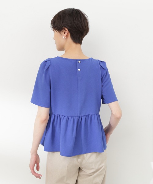 N.（N. Natural Beauty Basic）（エヌエヌナチュラルビューティーベーシック）の「◆スクエアネックペプラムブラウス（シャツ/ブラウス・レディース・ブルー/ネイビー/オフホワイト・MEDIUM）」の19枚目の写真