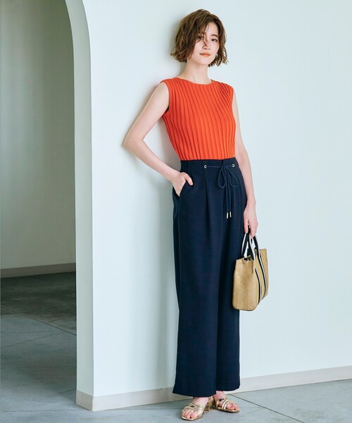 grove（グローブ）の「◆ボートネックリブプルオーバー（ニット/セーター・レディース・ブラック/オフホワイト/ボルドー・02/03/01/05/04）」の18枚目の写真