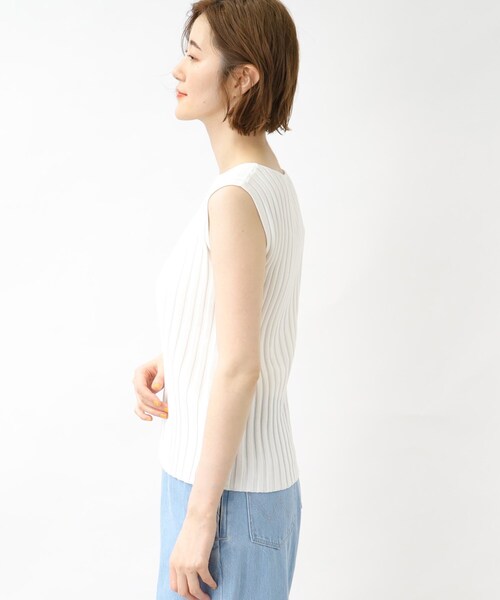 grove（グローブ）の「◆ボートネックリブプルオーバー（ニット/セーター・レディース・ブラック/オフホワイト/ボルドー・02/03/01/05/04）」の10枚目の写真