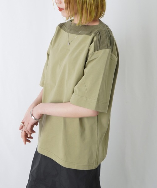 LUCA/LADY LUCK LUCA(ルカ/レディラックルカ)の「LC/LLL リブボートネックプルオーバー / リブ切替Tシャツ(Tシャツ/カットソー・レディース・ベージュ/ネイビー/ブルー/カーキ・FREE)」の17枚目の写真