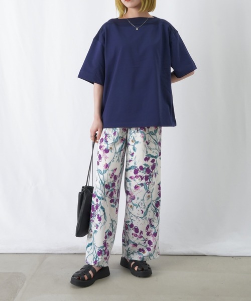 LUCA/LADY LUCK LUCA(ルカ/レディラックルカ)の「LC/LLL リブボートネックプルオーバー / リブ切替Tシャツ(Tシャツ/カットソー・レディース・ベージュ/ネイビー/ブルー/カーキ・FREE)」の22枚目の写真