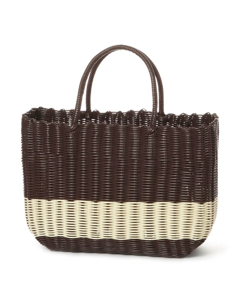 BAYFLOW(ベイフロー)の「BFパーチャスバッグL23(かごバッグ・レディース・ピンク/ブラウン・0)」の13枚目の写真