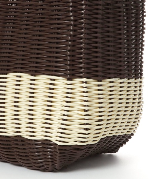 BAYFLOW(ベイフロー)の「BFパーチャスバッグL23(かごバッグ・レディース・ピンク/ブラウン・0)」の12枚目の写真