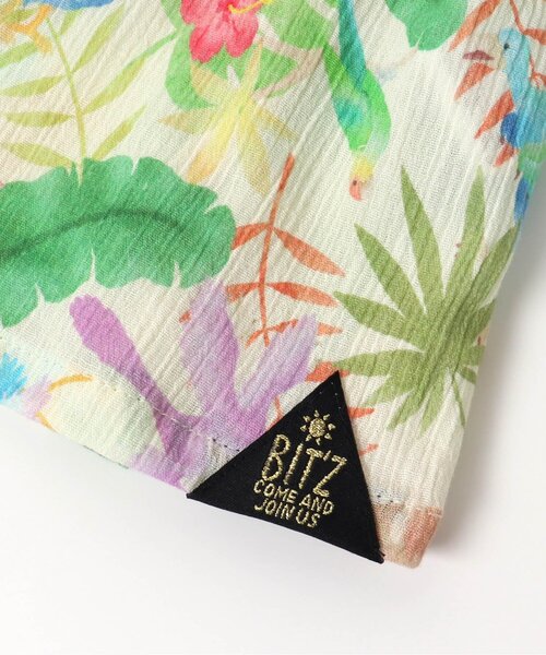 BIT'Z(ビッツ)の「ボタニカル総柄甚平スーツ(浴衣・キッズ・キナリ/サックスブルー・80/90/95/100/110/120)」の16枚目の写真