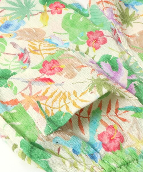 BIT'Z(ビッツ)の「ボタニカル総柄甚平スーツ(浴衣・キッズ・キナリ/サックスブルー・80/90/95/100/110/120)」の3枚目の写真