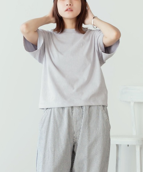 LOS ANGELES APPAREL/ロサンゼルスアパレル 6.5OZ ミネラルウォッシュ クルーネック クロップドTシャツ（Tシャツ/カットソー）｜LOS ANGELES APPAREL（ロサンゼルスアパレル）