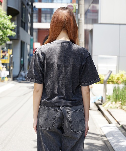 LOS ANGELES APPAREL/ロサンゼルスアパレル 6.5OZ ミネラルウォッシュ クルーネック クロップドTシャツ（Tシャツ/カットソー）｜LOS ANGELES APPAREL（ロサンゼルスアパレル）