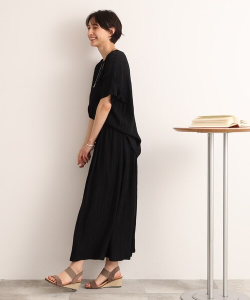 SHOO・LA・RUE(シューラルー)の「◆【セットアップ可】しぼしぼ ギャザースカート(スカート・レディース・ブラック/ナチュラル/グリーン・00)」の14枚目の写真