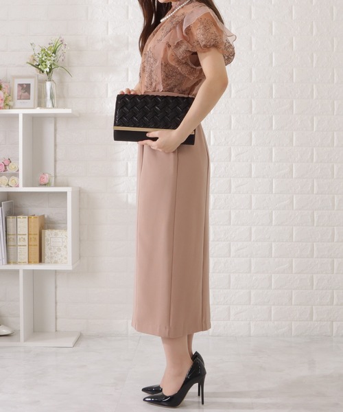 Lace Ladies(レースレディース)の「スクエア型メッシュ風フラップクラッチバッグ(クラッチバッグ・レディース・ベージュ/ブラック/グレー・FREE)」の6枚目の写真