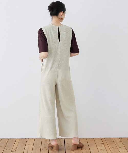 深Vネックオールインワン（サロペット/オーバーオール