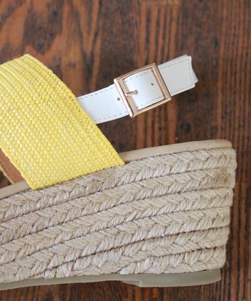 LE TALON（ルタロン）の「◇6CMラフィアベルトプラットサンダル（サンダル・レディース・ブラック/ベージュ/イエロー/ピンク・35.5/36.5/37.5）」の10枚目の写真