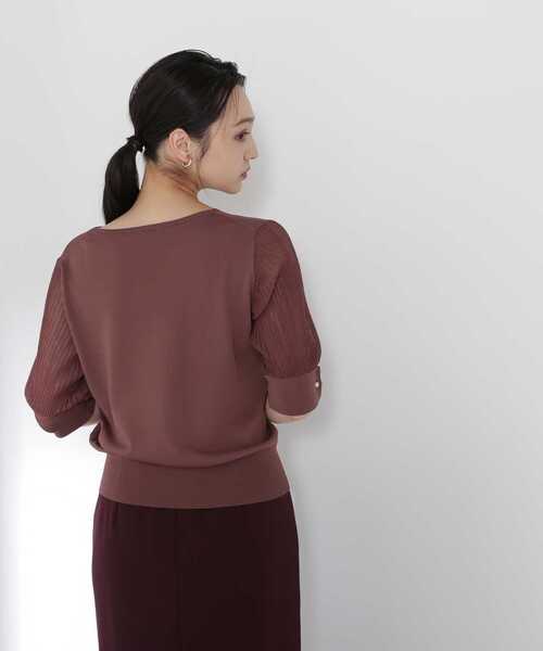 NATURAL BEAUTY BASIC(ナチュラルビューティーベーシック)の「◇メタルポイントプリーツスリーブニット(ニット/セーター・レディース・ブラック/グリーン/ブラウン/レッド・FREE)」の20枚目の写真