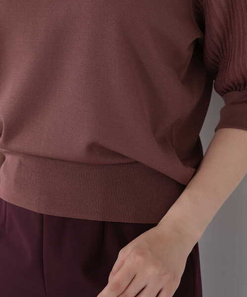 NATURAL BEAUTY BASIC(ナチュラルビューティーベーシック)の「◇メタルポイントプリーツスリーブニット(ニット/セーター・レディース・ブラック/グリーン/ブラウン/レッド・FREE)」の18枚目の写真