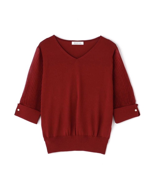 NATURAL BEAUTY BASIC(ナチュラルビューティーベーシック)の「◇メタルポイントプリーツスリーブニット(ニット/セーター・レディース・ブラック/グリーン/ブラウン/レッド・FREE)」の16枚目の写真