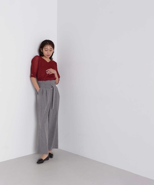 NATURAL BEAUTY BASIC(ナチュラルビューティーベーシック)の「◇メタルポイントプリーツスリーブニット(ニット/セーター・レディース・ブラック/グリーン/ブラウン/レッド・FREE)」の13枚目の写真