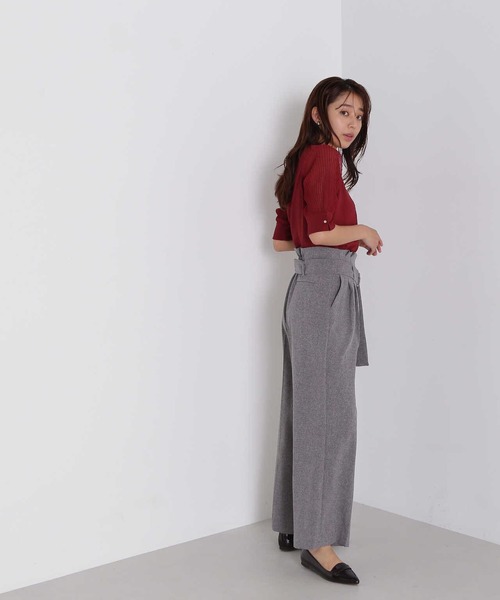 NATURAL BEAUTY BASIC(ナチュラルビューティーベーシック)の「◇メタルポイントプリーツスリーブニット(ニット/セーター・レディース・ブラック/グリーン/ブラウン/レッド・FREE)」の11枚目の写真