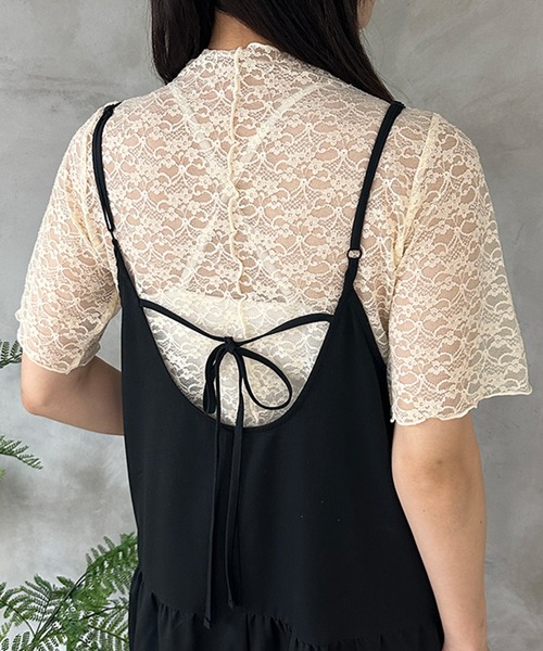 kutir（クティール）の「2wayレースインナートップス（Tシャツ/カットソー・レディース・ブラック/アイボリー/オフホワイト・FREE）」の16枚目の写真