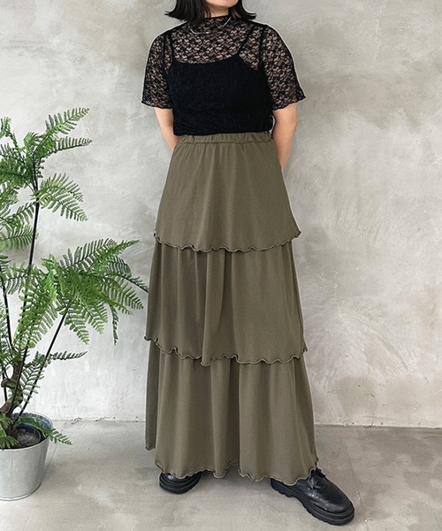 kutir（クティール）の「2wayレースインナートップス（Tシャツ/カットソー・レディース・ブラック/アイボリー/オフホワイト・FREE）」の14枚目の写真