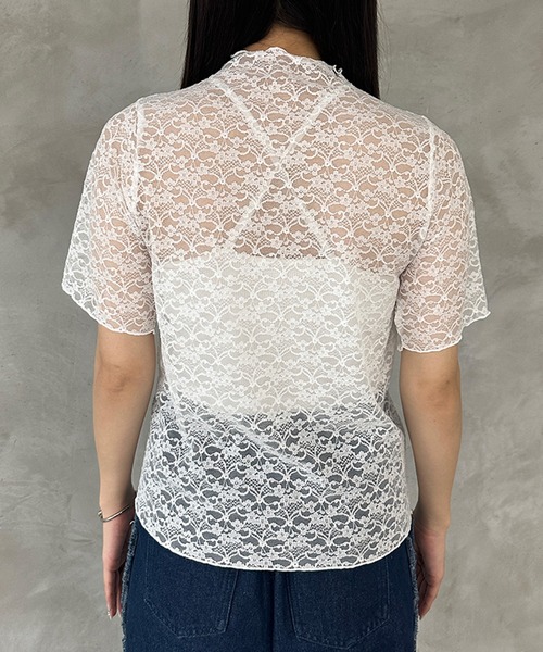 kutir（クティール）の「2wayレースインナートップス（Tシャツ/カットソー・レディース・ブラック/アイボリー/オフホワイト・FREE）」の8枚目の写真