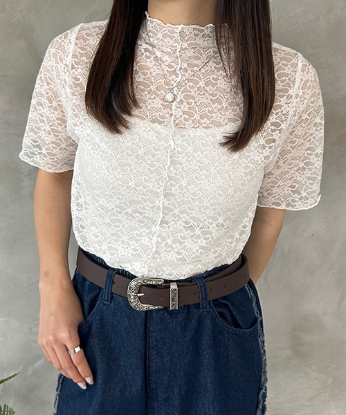 kutir（クティール）の「2wayレースインナートップス（Tシャツ/カットソー・レディース・ブラック/アイボリー/オフホワイト・FREE）」の12枚目の写真