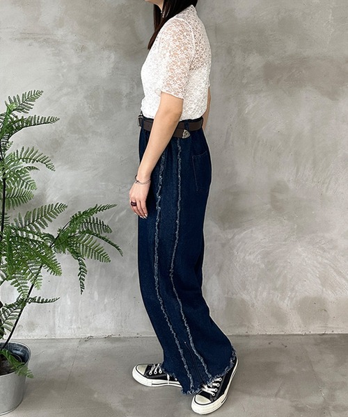 kutir（クティール）の「2wayレースインナートップス（Tシャツ/カットソー・レディース・ブラック/アイボリー/オフホワイト・FREE）」の9枚目の写真