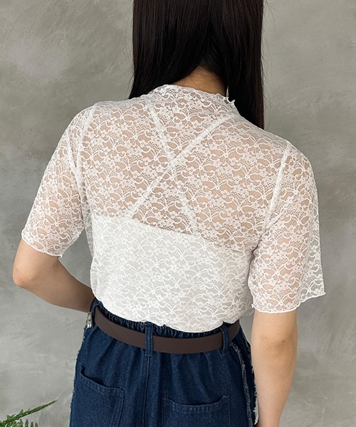 kutir（クティール）の「2wayレースインナートップス（Tシャツ/カットソー・レディース・ブラック/アイボリー/オフホワイト・FREE）」の15枚目の写真