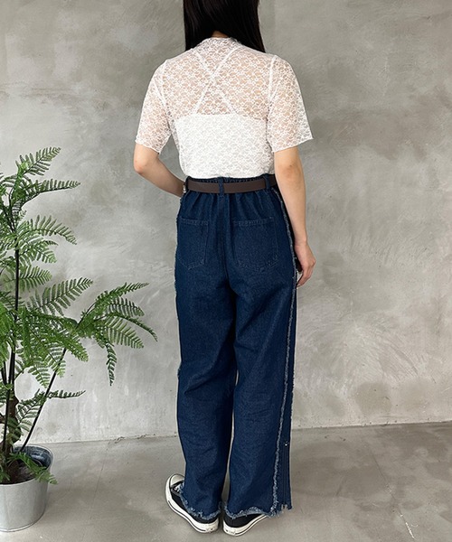 kutir（クティール）の「2wayレースインナートップス（Tシャツ/カットソー・レディース・ブラック/アイボリー/オフホワイト・FREE）」の21枚目の写真