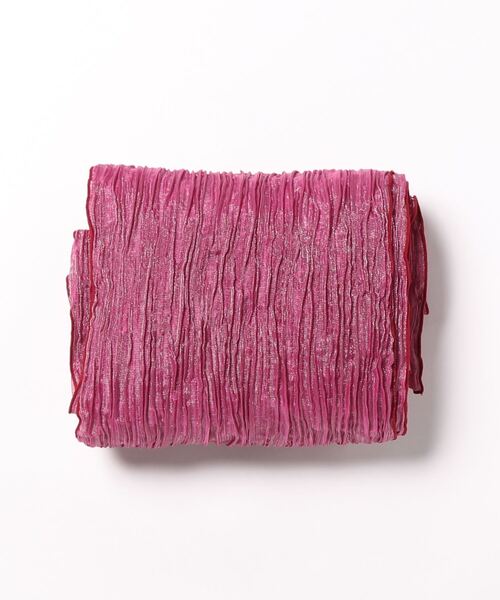 kimonomachi（キモノマチ）の「レディース　しわ兵児帯 ラメ入り 浴衣帯 大人 へこ帯 女性用 ふわくしゅ兵児帯 ふわふわ帯（和装小物・レディース・アイボリー/グレー系その他/バイオレット/ライトパープル/ワインレッド/ピンク・ONE SIZE）」の11枚目の写真