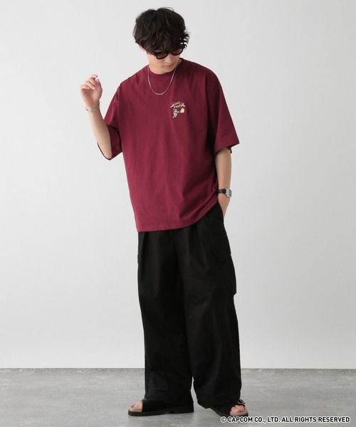 RAGEBLUE(レイジブルー)の「【STREET FIGHTER/ストリートファイター】コラボ/キャラクター刺繍Tシャツ(Tシャツ/カットソー・メンズ・ホワイト/ワインレッド/ブラック/ダークグリーン・MEDIUM/LARGE)」の5枚目の写真