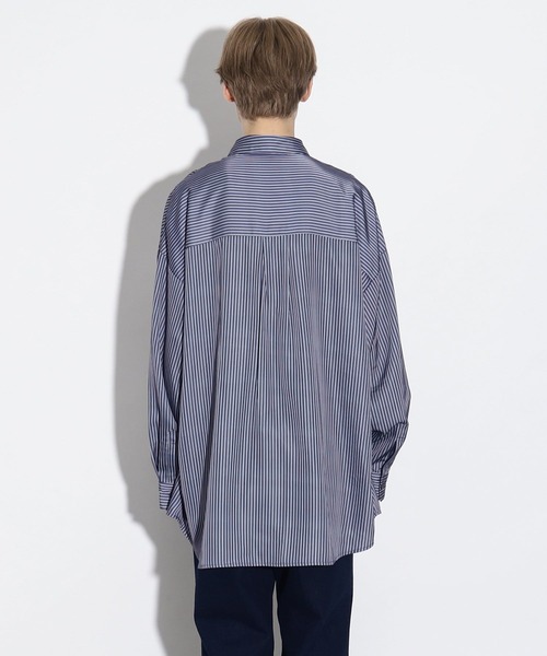 tk.TAKEO KIKUCHI(ティーケータケオキクチ)の「◆なめらかビッグストライプシャツ(シャツ/ブラウス・メンズ・ブラック系2/ブルー系2/ネイビー系2・01/02/03)」の19枚目の写真