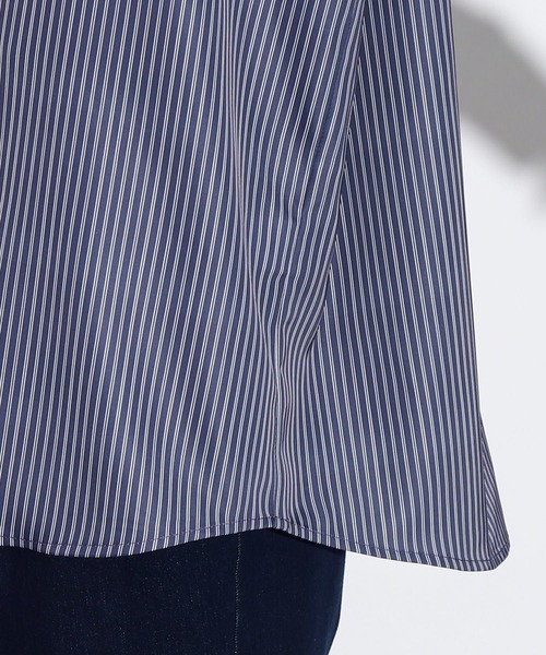 tk.TAKEO KIKUCHI(ティーケータケオキクチ)の「◆なめらかビッグストライプシャツ(シャツ/ブラウス・メンズ・ブラック系2/ブルー系2/ネイビー系2・01/02/03)」の7枚目の写真