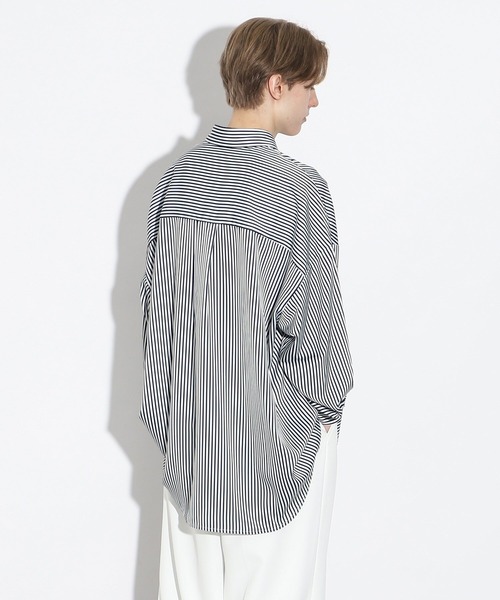 tk.TAKEO KIKUCHI(ティーケータケオキクチ)の「◆なめらかビッグストライプシャツ(シャツ/ブラウス・メンズ・ブラック系2/ブルー系2/ネイビー系2・01/02/03)」の17枚目の写真