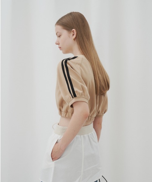 GIUNON（ジウノン）の「double line t-shirt / ダブルラインTシャツ（Tシャツ/カットソー・レディース・ネイビー/ベージュ・FREE）」の21枚目の写真