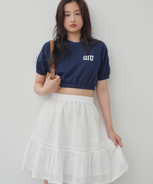 GIUNON（ジウノン）の「double line t-shirt / ダブルラインTシャツ（Tシャツ/カットソー・レディース・ネイビー/ベージュ・FREE）」の7枚目の写真