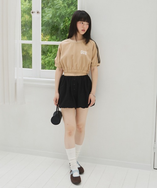 GIUNON（ジウノン）の「double line t-shirt / ダブルラインTシャツ（Tシャツ/カットソー・レディース・ネイビー/ベージュ・FREE）」の11枚目の写真