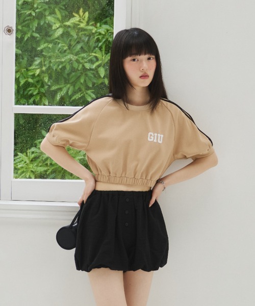 GIUNON（ジウノン）の「double line t-shirt / ダブルラインTシャツ（Tシャツ/カットソー・レディース・ネイビー/ベージュ・FREE）」の12枚目の写真