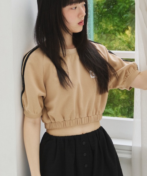 GIUNON（ジウノン）の「double line t-shirt / ダブルラインTシャツ（Tシャツ/カットソー・レディース・ネイビー/ベージュ・FREE）」の14枚目の写真