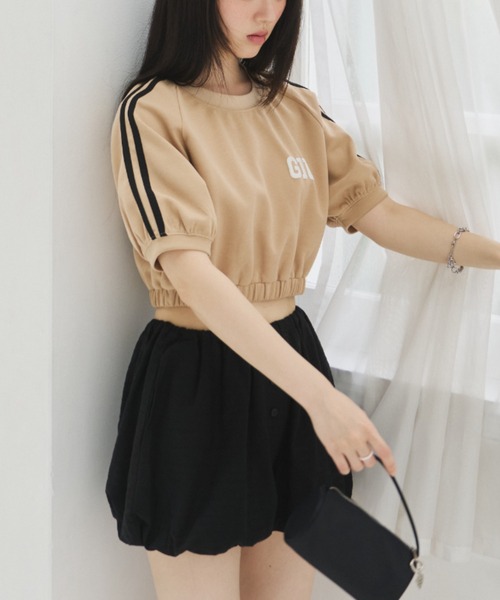 GIUNON（ジウノン）の「double line t-shirt / ダブルラインTシャツ（Tシャツ/カットソー・レディース・ネイビー/ベージュ・FREE）」の15枚目の写真