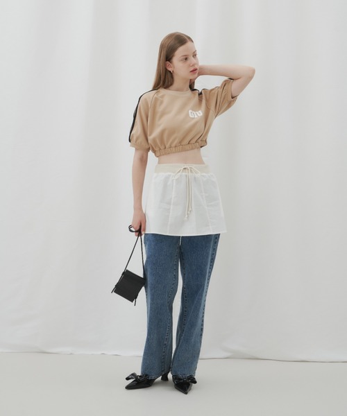 GIUNON(ジウノン)の「double line t-shirt / ダブルラインTシャツ(Tシャツ/カットソー・レディース・ネイビー/ベージュ・FREE)」の21枚目の写真
