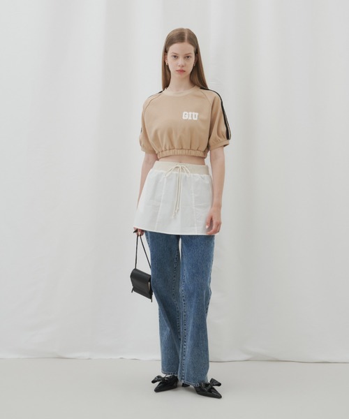 GIUNON(ジウノン)の「double line t-shirt / ダブルラインTシャツ(Tシャツ/カットソー・レディース・ネイビー/ベージュ・FREE)」の22枚目の写真