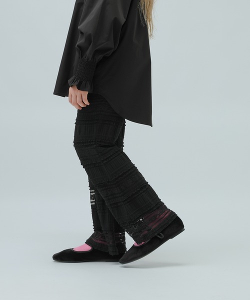 LOWRYS FARM(ローリーズファーム)の「レースフレアパンツ 974198(その他パンツ・キッズ・ホワイト/ブラック・150cm/160cm)」の13枚目の写真