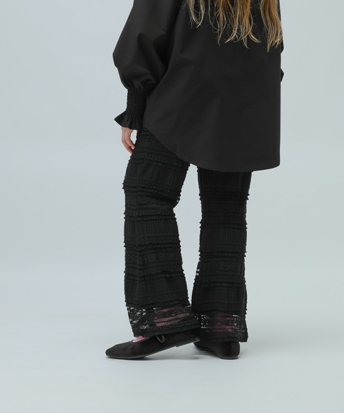 LOWRYS FARM(ローリーズファーム)の「レースフレアパンツ 974198(その他パンツ・キッズ・ホワイト/ブラック・150cm/160cm)」の14枚目の写真