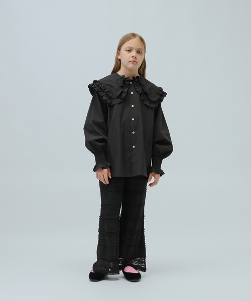 LOWRYS FARM(ローリーズファーム)の「レースフレアパンツ 974198(その他パンツ・キッズ・ホワイト/ブラック・150cm/160cm)」の9枚目の写真