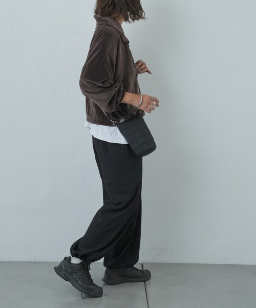 Franklin Climbing（フランクリンクライミング）の「【Retreat】ダウニーベロアハーフZIPドロストプルオーバー（スウェット・レディース・マスタード/スカイブルー/ブラウン・ONE SIZE）」の17枚目の写真