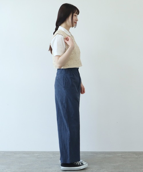 bulle de savon（ビュルデサボン）の「crochet motif ベスト