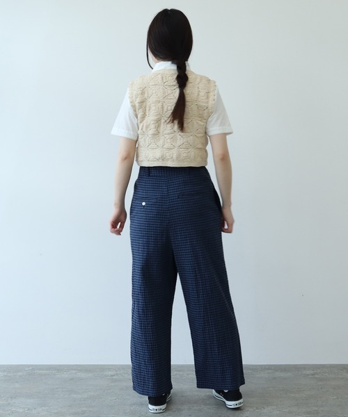 bulle de savon（ビュルデサボン）の「crochet motif ベスト（ベスト