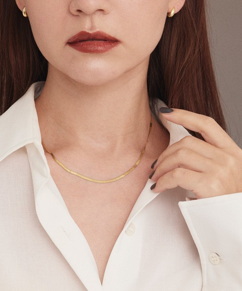 CENE（セネ）の「【CENE】セネ/2mmスネークチェーンネックレス（ネックレス・レディース・ピンクゴールド/シルバー/ゴールド・FREE）」の8枚目の写真