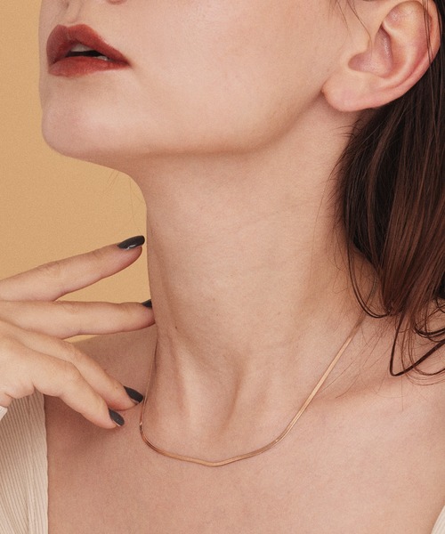 CENE（セネ）の「【CENE】セネ/2mmスネークチェーンネックレス（ネックレス・レディース・ピンクゴールド/シルバー/ゴールド・FREE）」の12枚目の写真