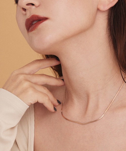 CENE（セネ）の「【CENE】セネ/2mmスネークチェーンネックレス（ネックレス・レディース・ピンクゴールド/シルバー/ゴールド・FREE）」の13枚目の写真
